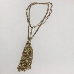 Fun gold tassel necklace! 2 for $15